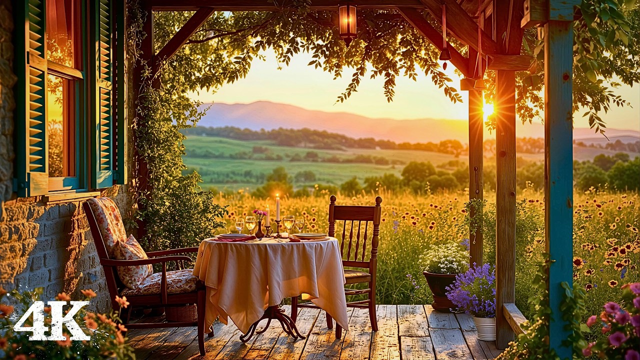 Intimate Moment on a Peaceful Countryside Evening | Feel Hugged by Nature with Wind Chimes & Birds