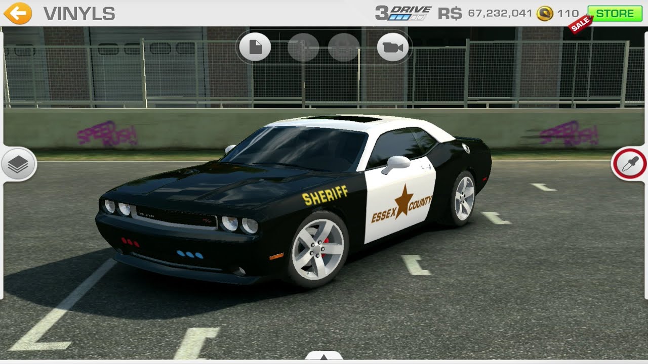 Real Racing 3: - Tuning USA Police Sheriff car easy custom vinyls ideas