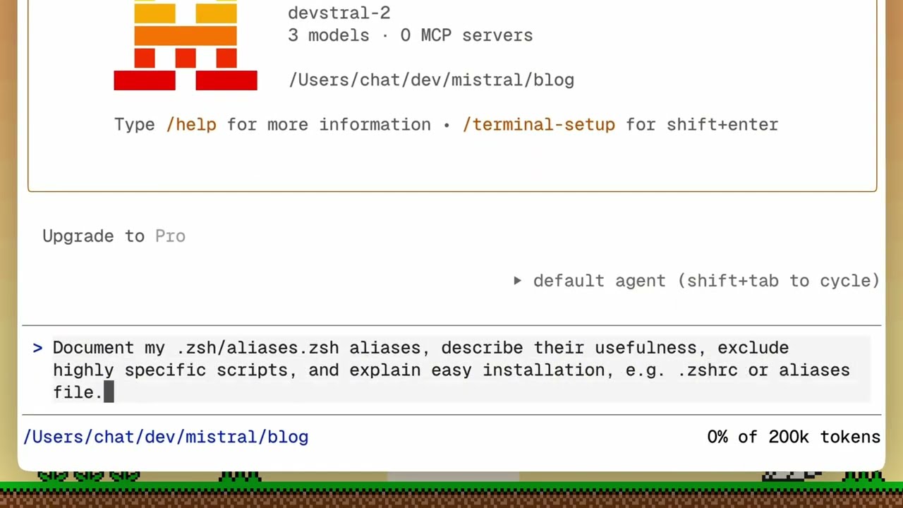 Documenting shell aliases with Vibe Code by Mistral AI