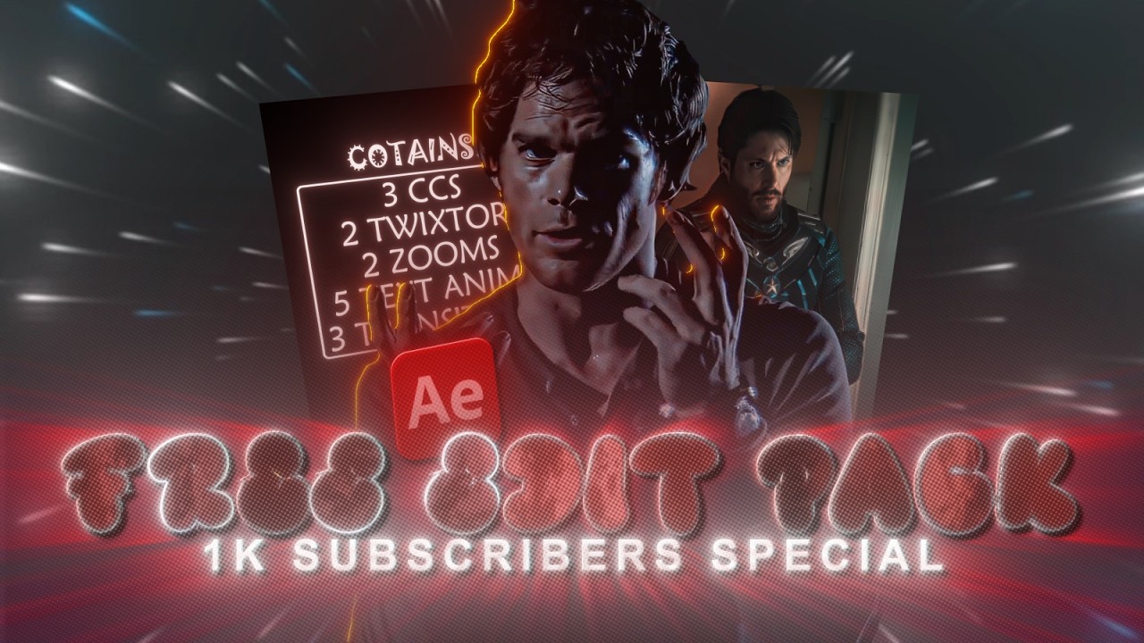 1k Subscribers Special Editing Pack | After Effects Free Edit Pack (AE 2020+)