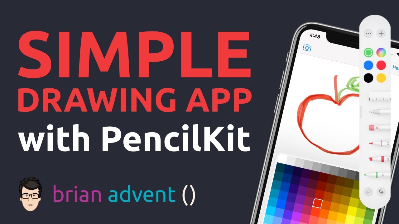 Simple Drawing App with PencilKit | iOS Swift Tutorial | Brian Advent