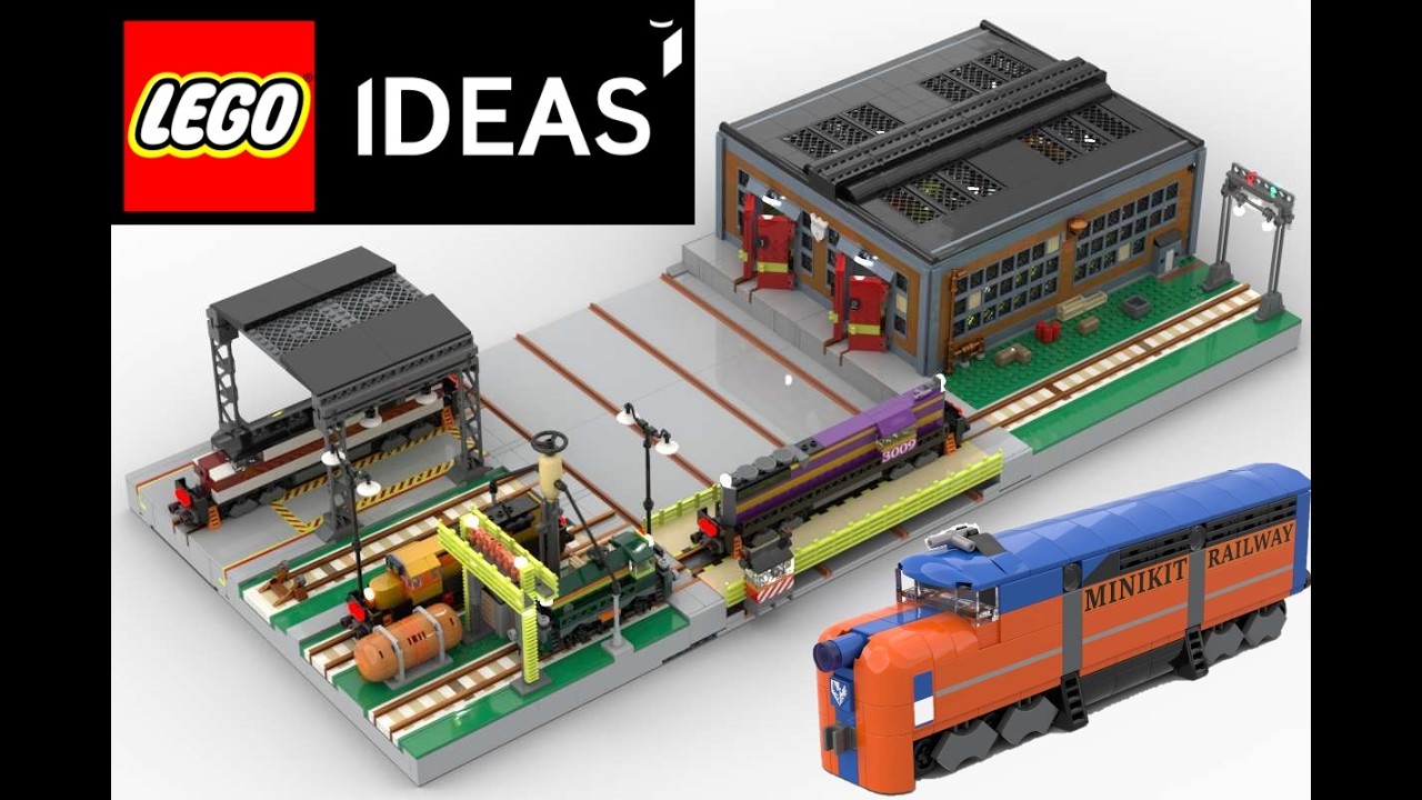 LEGO IDEAS - Midi Scale Diesel Locomotive Transfer Yard
