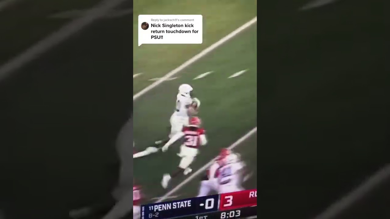 Penn State kick return for a touchdown vs Rutgers