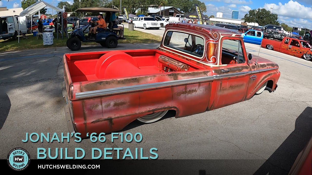 Jonah's 66 f100 bodied, flaked lowrider roof!!!