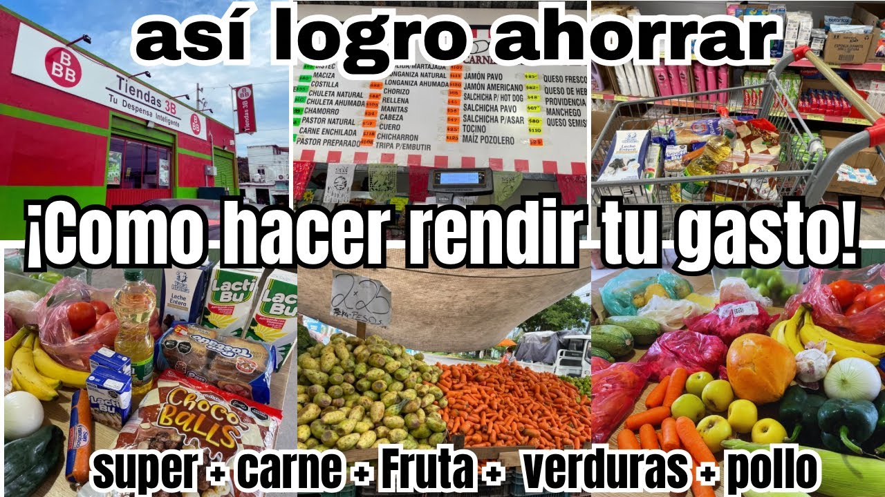 ✅COMPRANDO🛒LA COMIDA DE TODA LA SEMANA 📝CON $755 así logro ahorrar #organizandomigasto