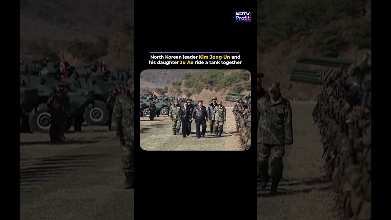 North Korean Leader Kim Jong Un Ride In A Tank With his daughter Ju Ae #kimjongun #northkorea