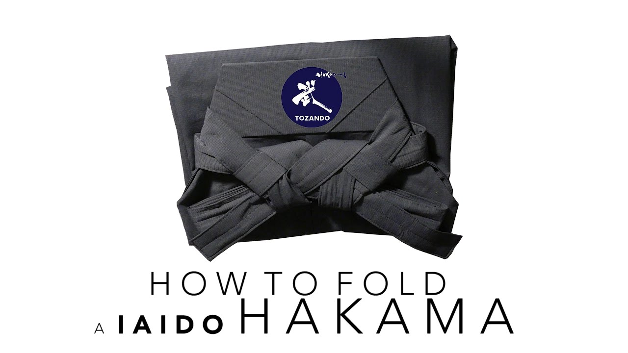 how to fold a iaido hakama tozando ASMR relaxing water sounds