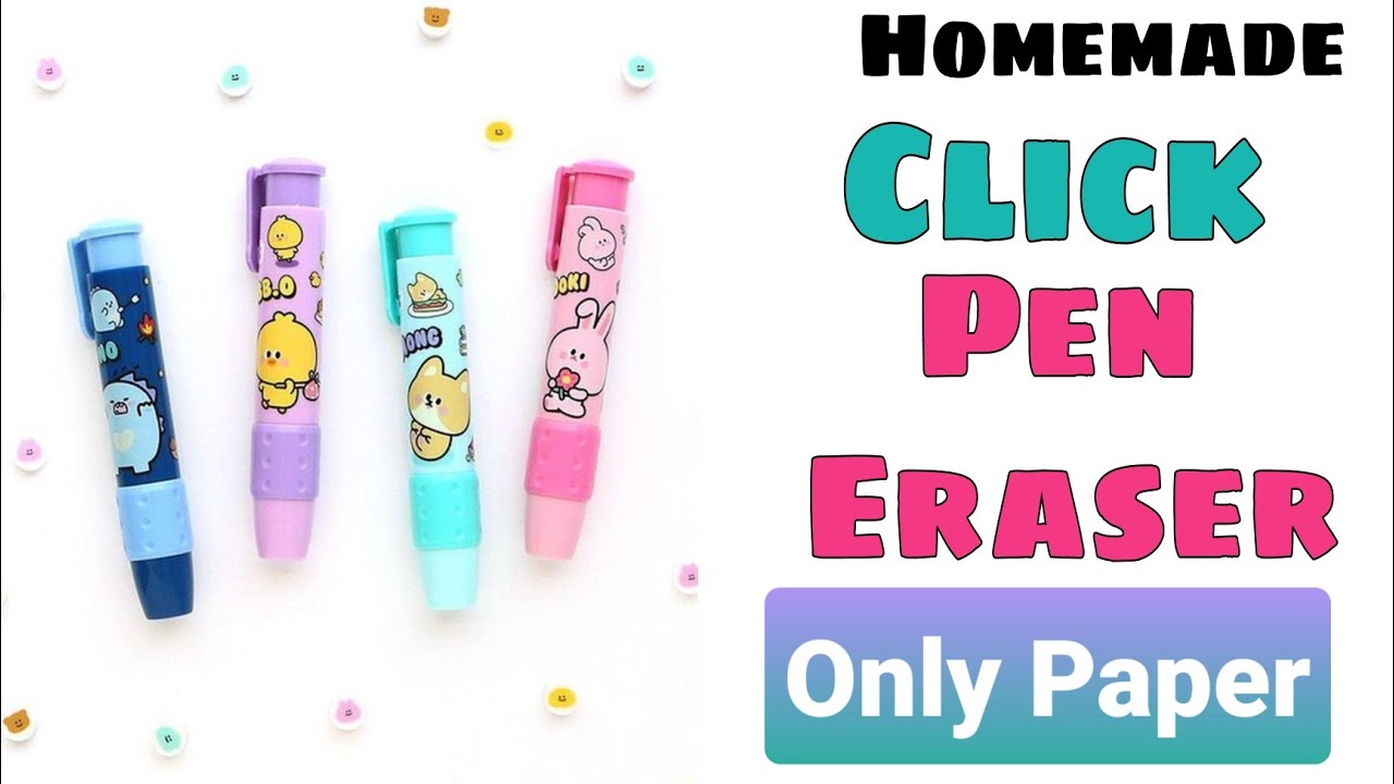 DIY Eraser Pen / diy eraser box / Eraser Decoration Idea/ diy homemade eraser pen/ homemade eraser