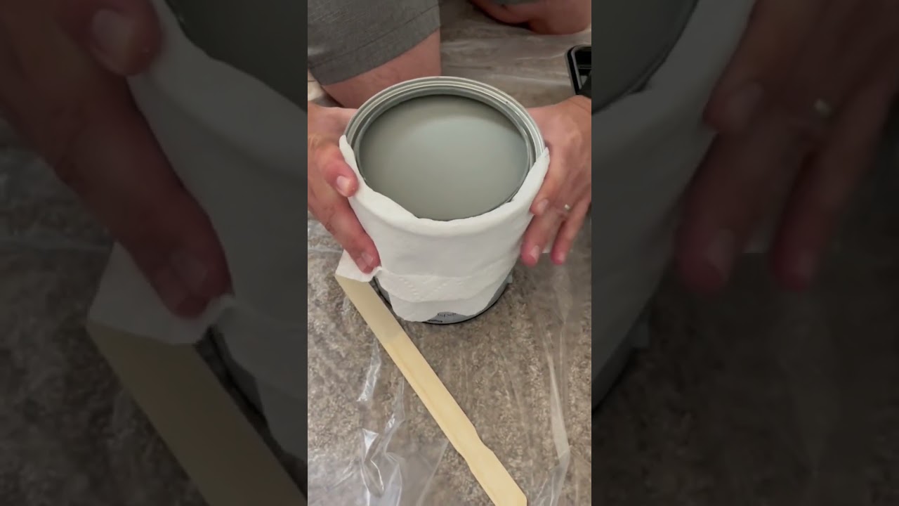 DIY | How to Keep your Paint Can Clean when Pouring into a Pain Tray