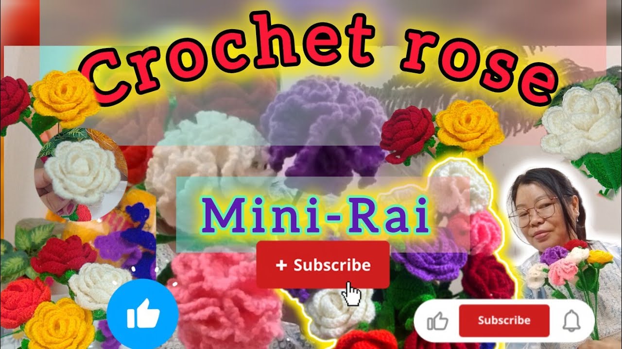 Crochet rose flowers🌹 #crochet #crochetrose #handmade #ytvideos #crochetflower #goviral #yt #rose