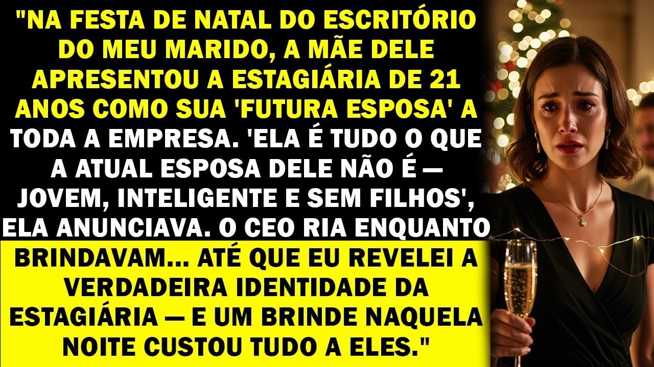 Na festa chique da empresa, minha sogra me trocou pela estagiária — eu revelei seu segredo escond
