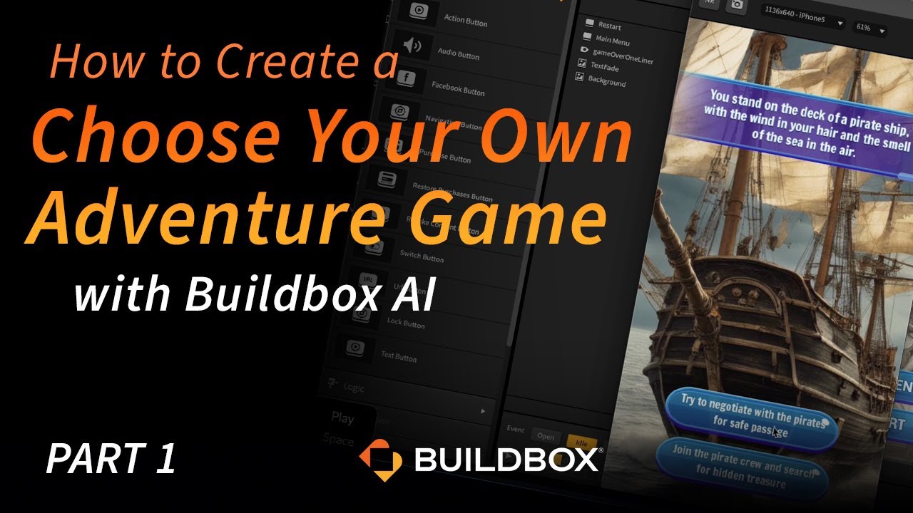 How to Make Your Own Choose Your Own Adventure Mobile Game (Part 1) | Buildbox AI NoCode Tutorial