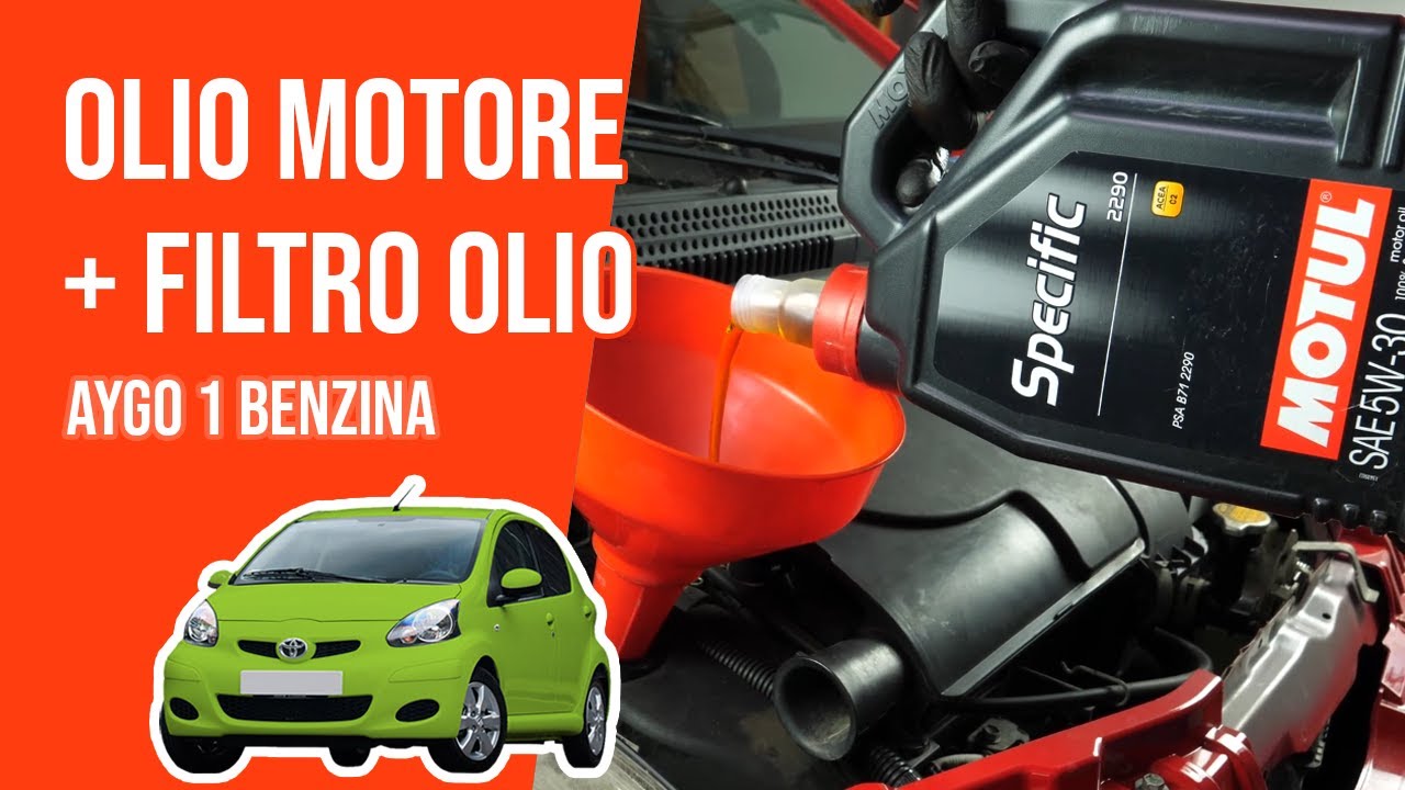 Cambio olio motore e filtro dell'olio Aygo 1 1.0 🛢