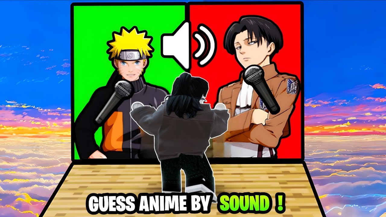 Guess the anime by listening the sound of the character in roblox | rj rock
