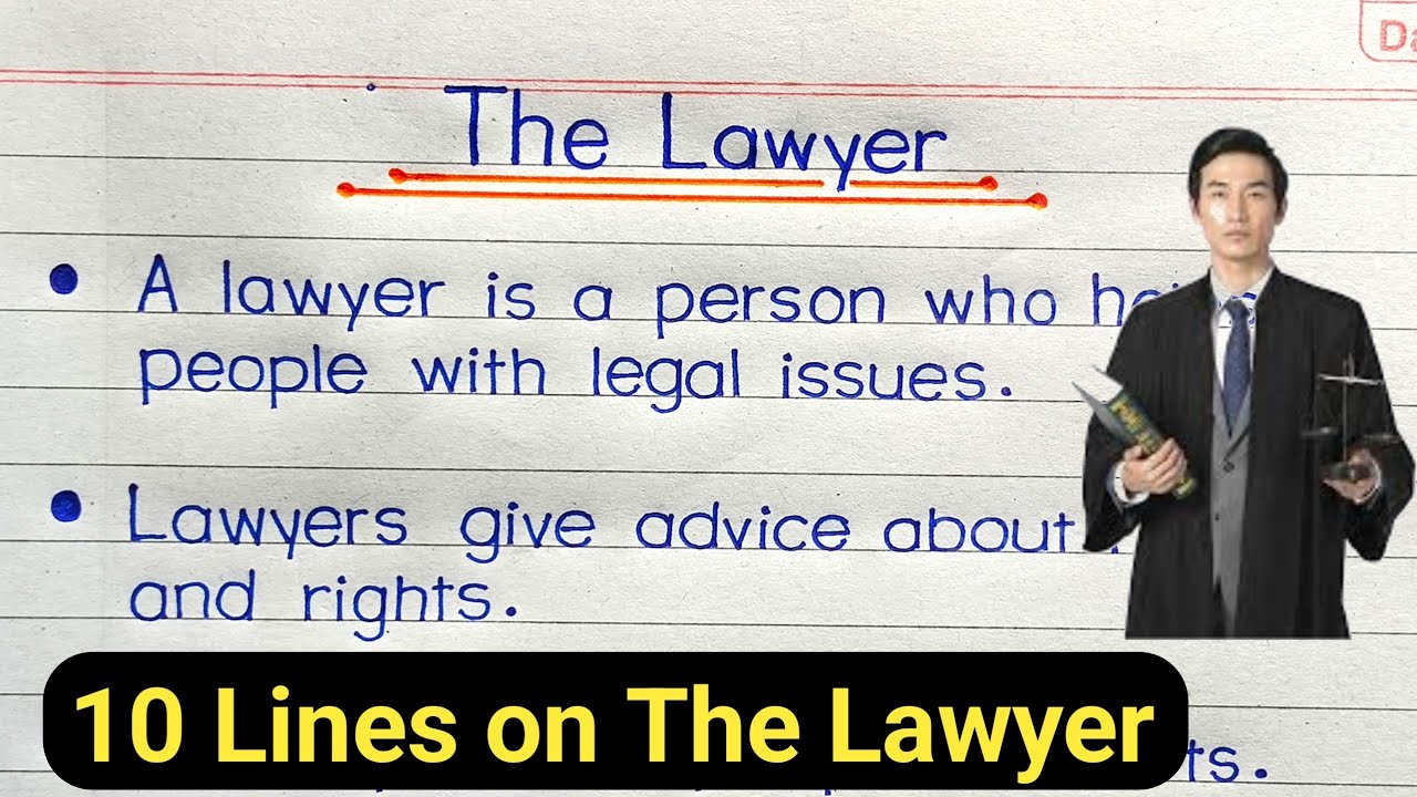 10 Lines Essay On Lawyer || Essay On Lawyer In English ||