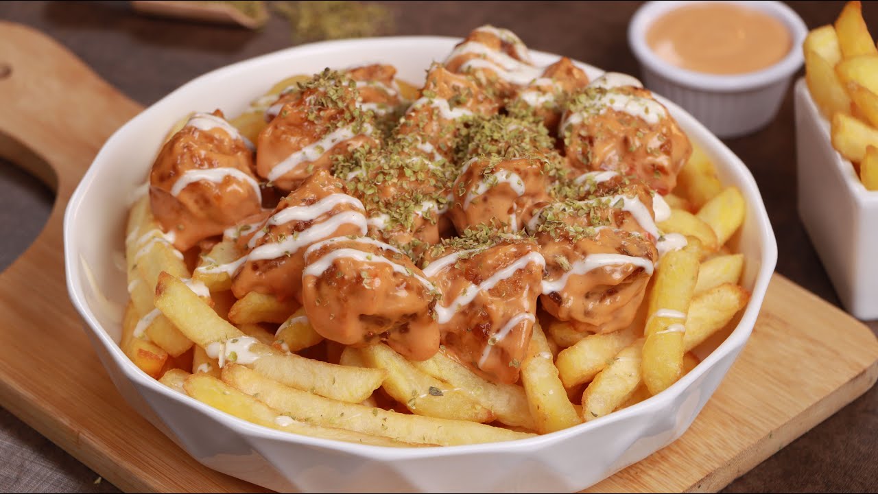 داينميت تشيكين فرايز لذيذ و سهل مع الصوص الشهي 😋😍