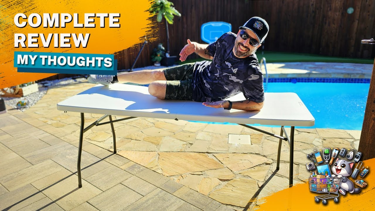 Amazon Basics Portable Folding Table Review &ndash; Perfect for Any Occasion!