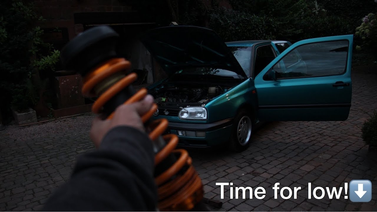Coilover Install On The Mk3 Golf!!