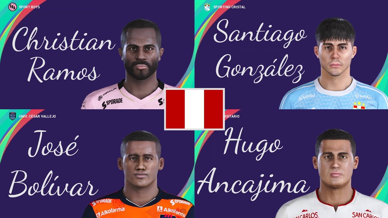 Christian Ramos | Santiago González | José Bolívar | Hugo Ancajima - eFootball PES