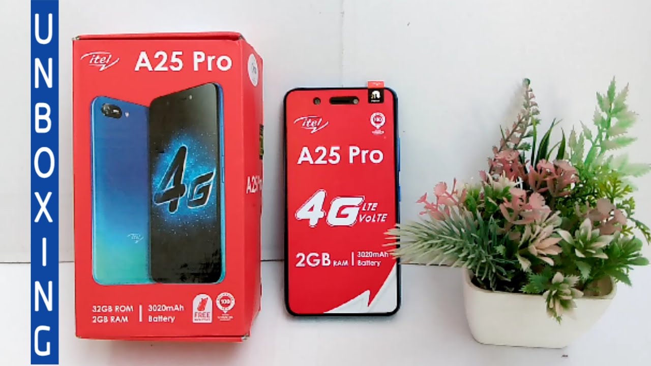 Itel A25 Pro Unboxing|| 4G || price 8,500  ||  2GB Ram/ 32GB Rom With Face unlock || Camera Test||
