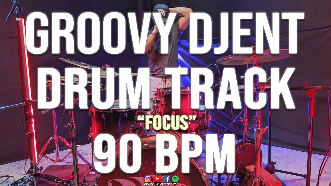GROOVY DJENT / PROG METAL -  "FOCUS" - Practice Drum Track 90 BPM