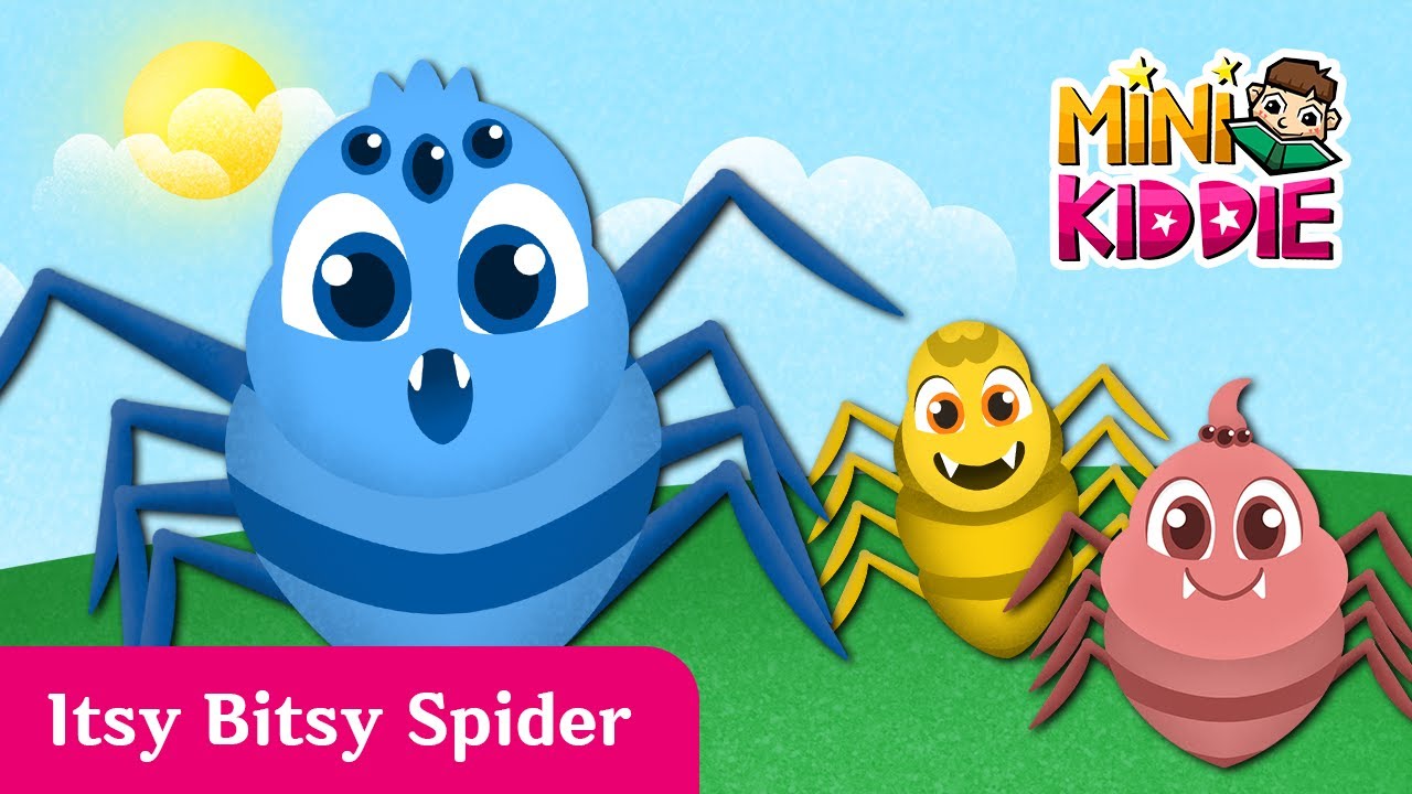 The Itsy Bitsy Spider with Lyrics l Nursery Rhyme l Children's Song l Mini Kiddie