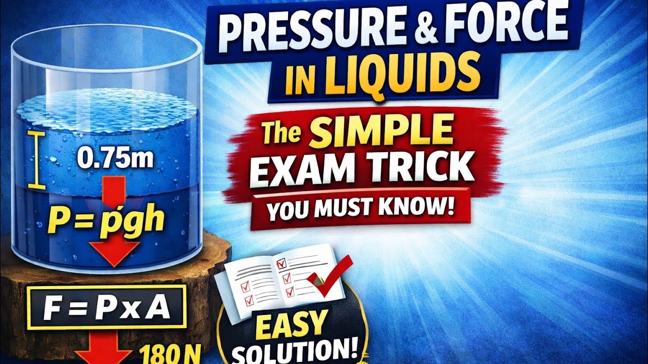 Pressure & Force in Liquids | The Simple Exam Trick You Must Know!