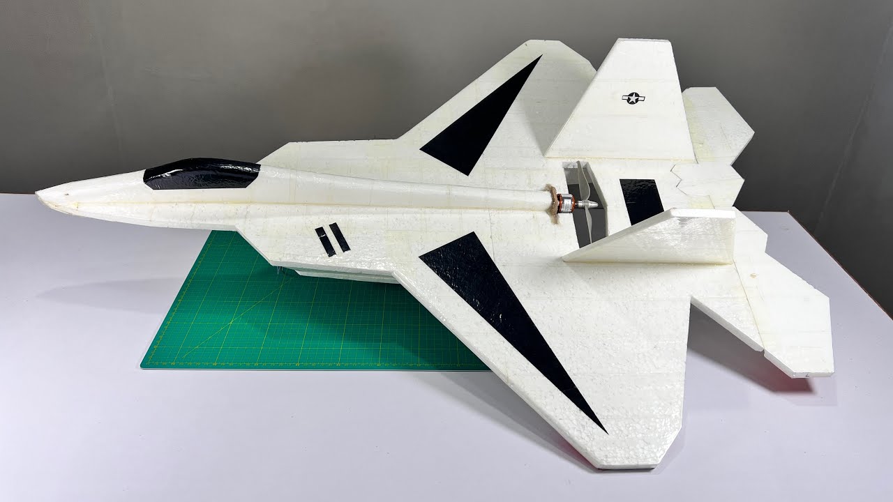 How to make RC F22 Raptor with foam at home Full Build || Humayun Najabat 🔥🔥