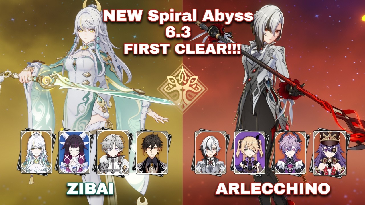 C0 Zibai Lunar & C1 Arlecchino Hexerei | NEW Spiral Abyss 6.3 | Genshin Impact