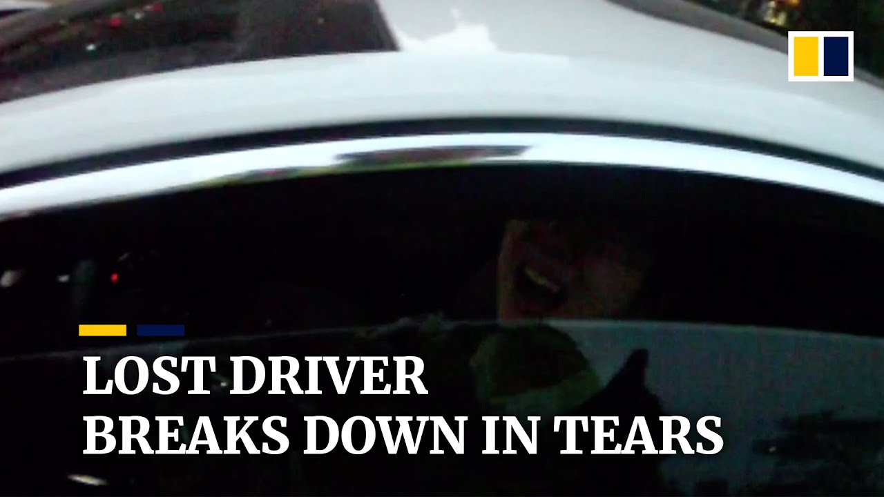 Driver breaks down in tears after getting lost on the way home