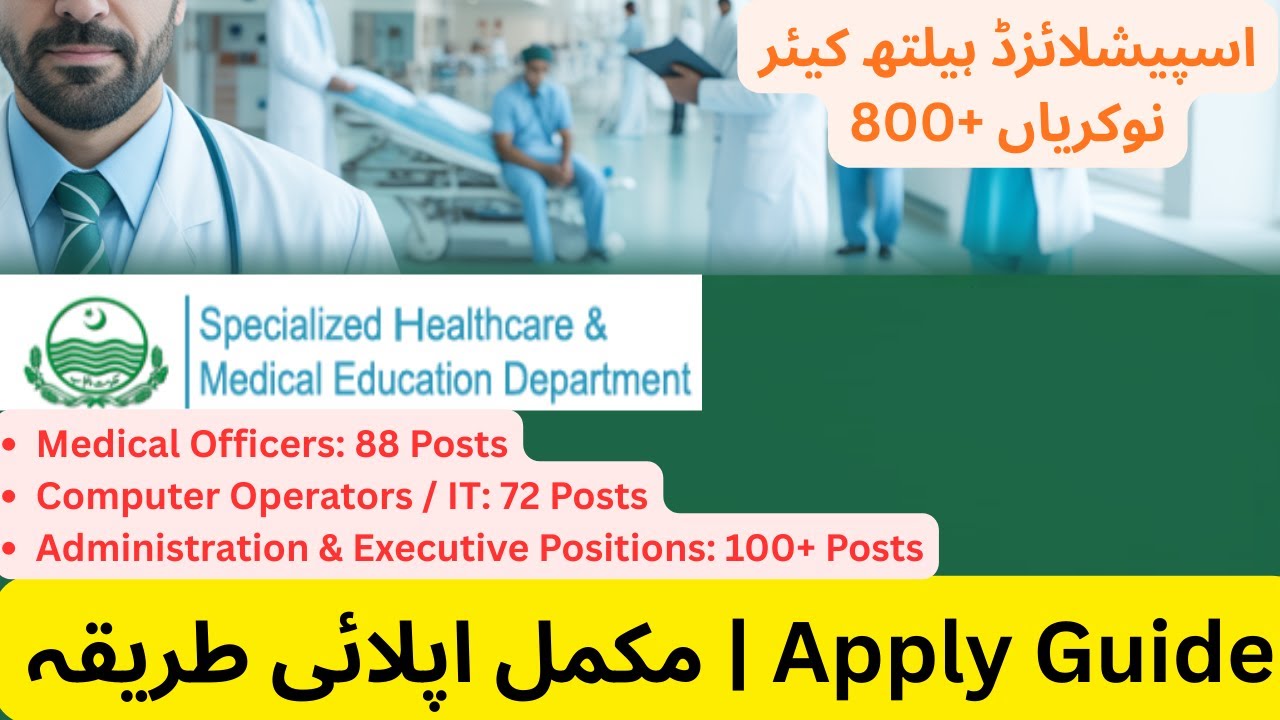 Specialized Healthcare Jobs 2026 | 800+ Medical, IT & Admin Posts | Complete Apply Guide