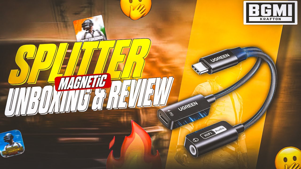 Ugreen Best Magnetic USB type C to 3.5mm & Charger 2 in 1 Dongle Cable Splitter for iOS & Android 🔥