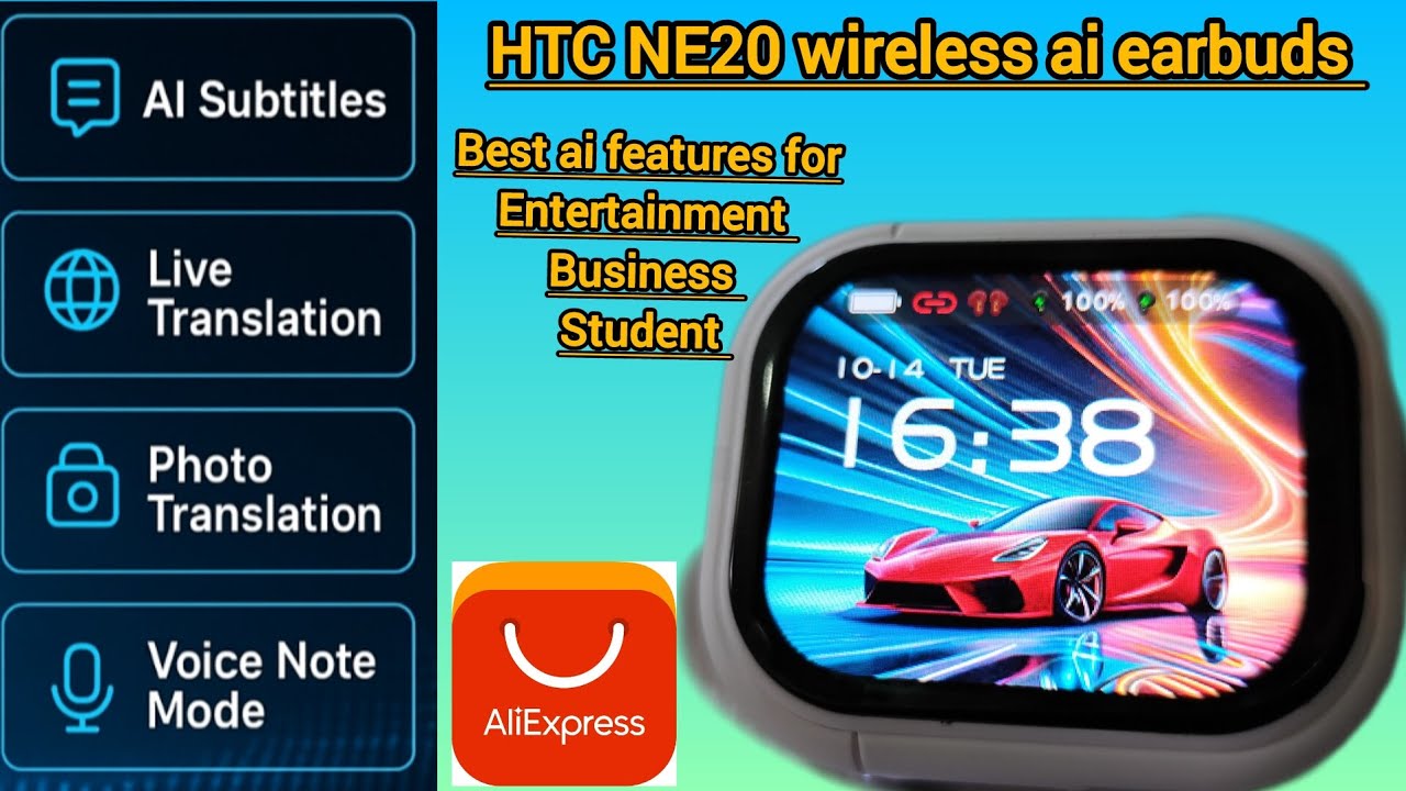 HTC NE20 TWS Review Ultra HD Screen, AI Translator & Deep Bass Sound Test | Best Budget Earbuds 2025