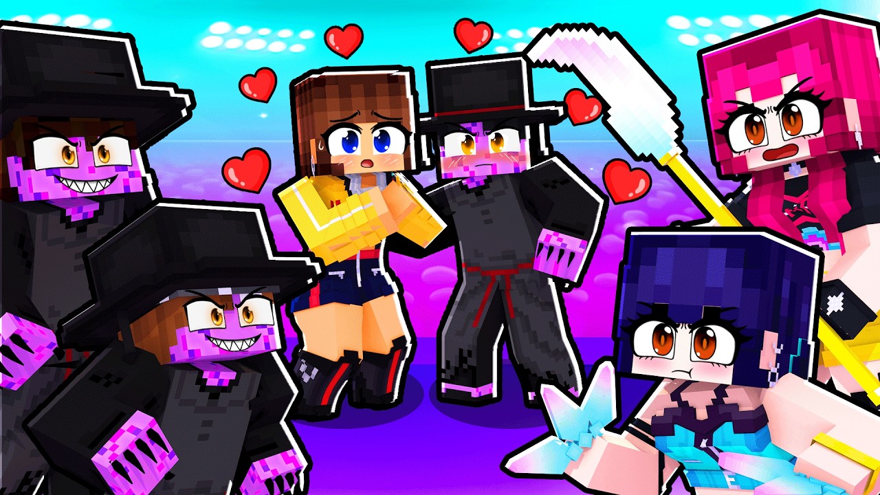 O AMOR da CAÇADORA e do DEMONIO KPOP no Minecraft ◂Miika▸