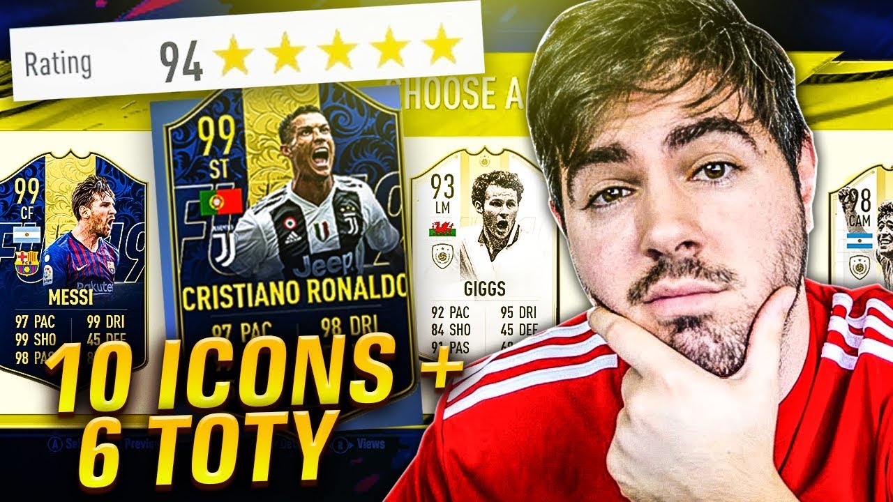 94 QUASE VEIO COM 10 ICONS E 6 TOTY!!! EM BUSCA DO FUT DRAFT 194
