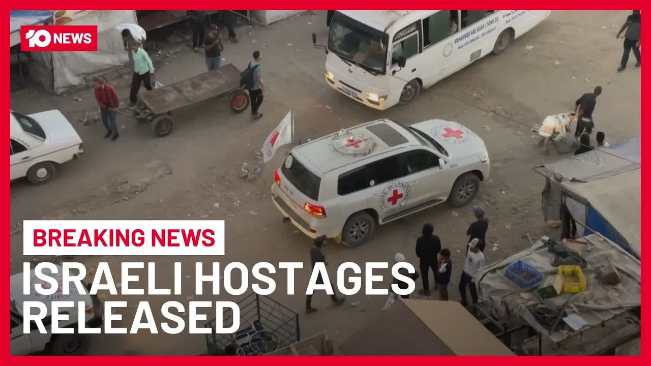 Hamas Releases First Seven Israeli Hostages To Red Cross In Gaza | 10 News