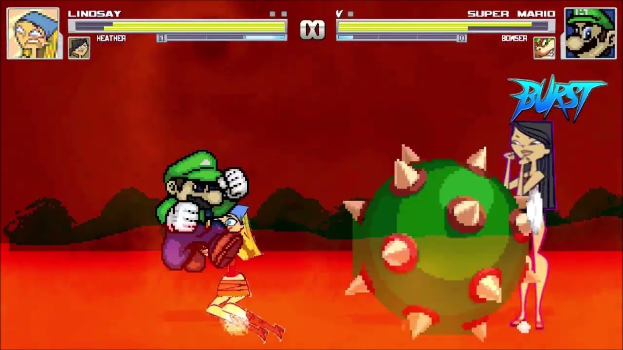 EVE HD Lindsay & Heather Vs Super Mario & Bowser