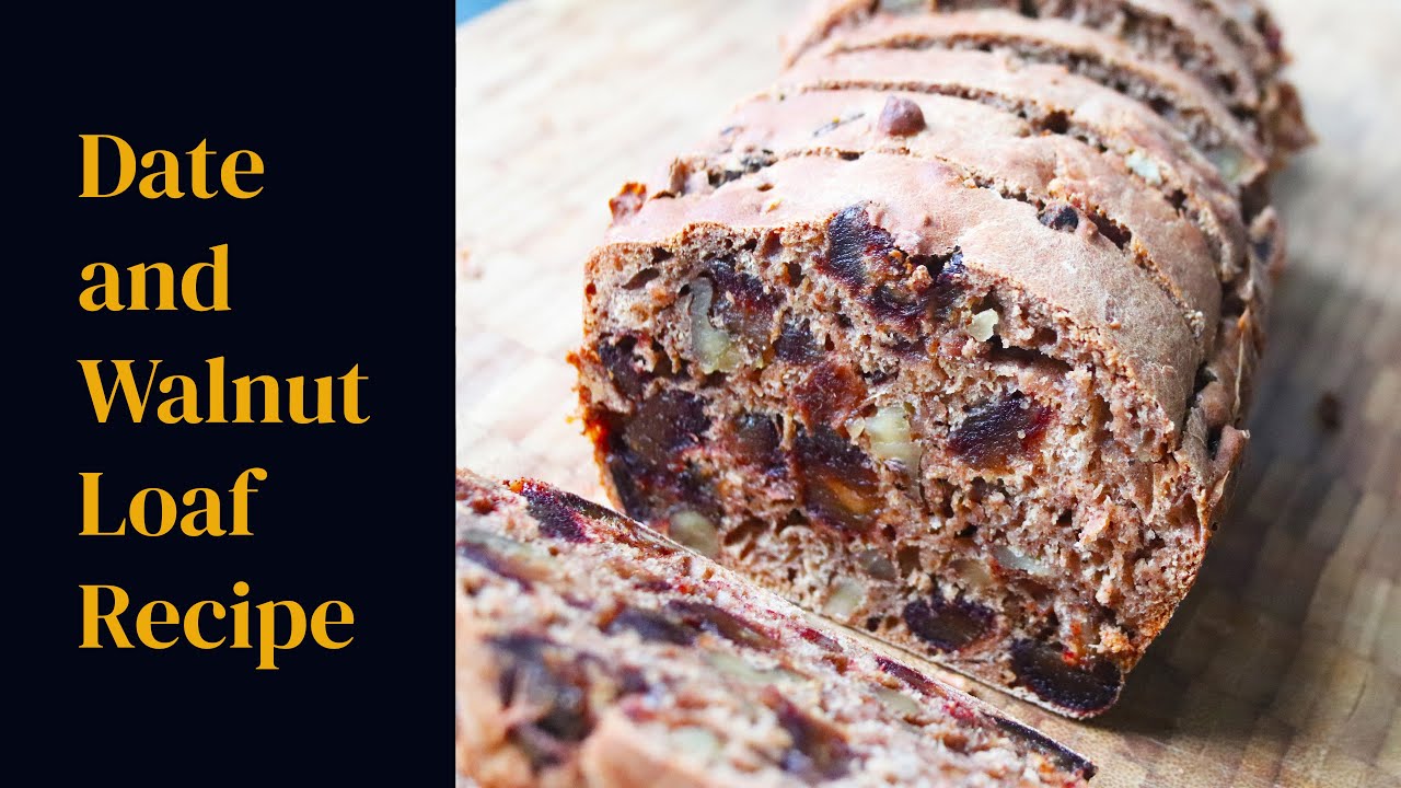 Date and Walnut Loaf Cake Recipe! Sugar Free and Easy