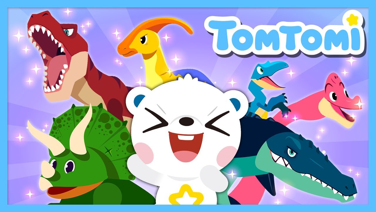 ¡Vamos a Cantar con Dinosaurios! 🎤🦕 | Canciones de Dinosaurios para Niños 🦖 #TOMTOMI