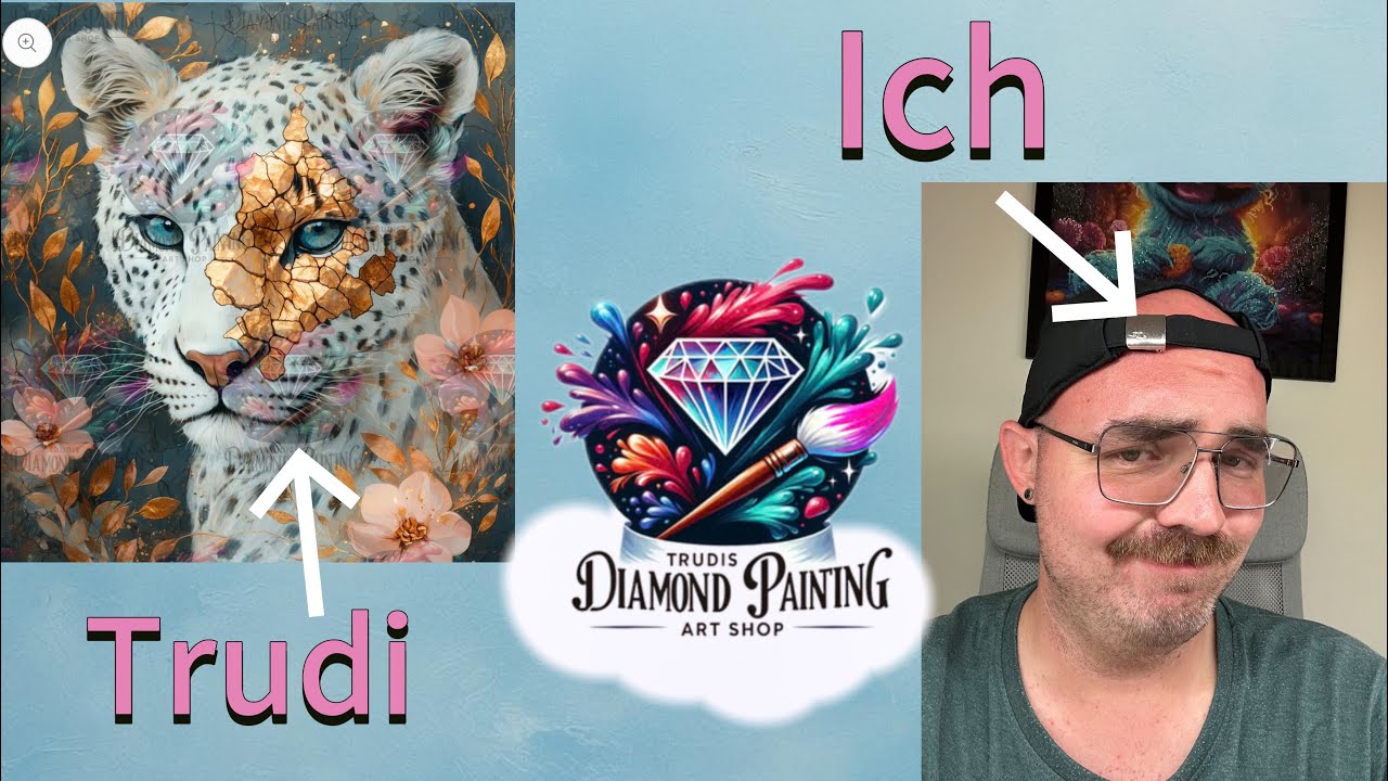 Diamond Painting Unboxing - Cracked Gold Snow Leopard by Trudisdiamondpaintingartshop