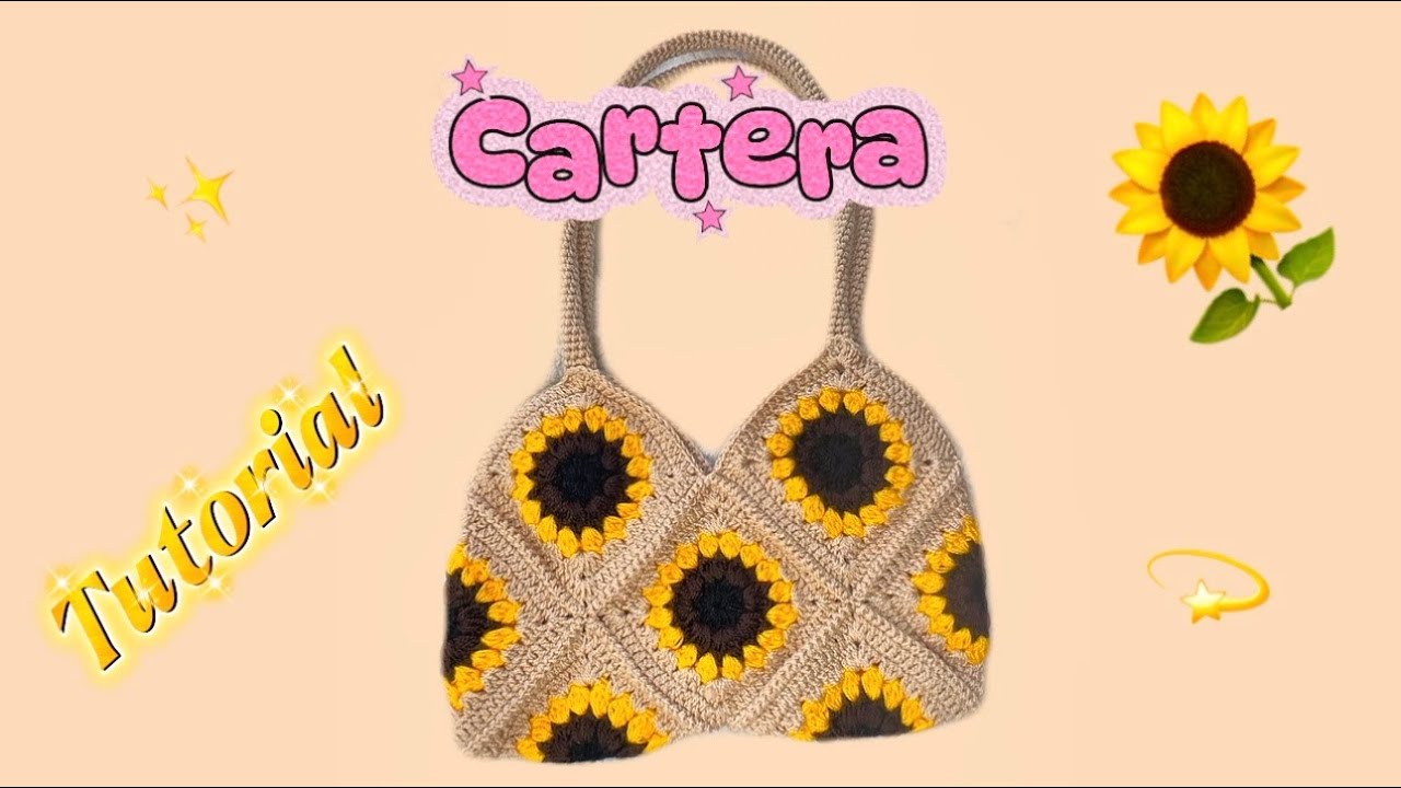 Cartera de girasol 🌻🌻tejido a crochet paso a paso. | Arte en crochet LM