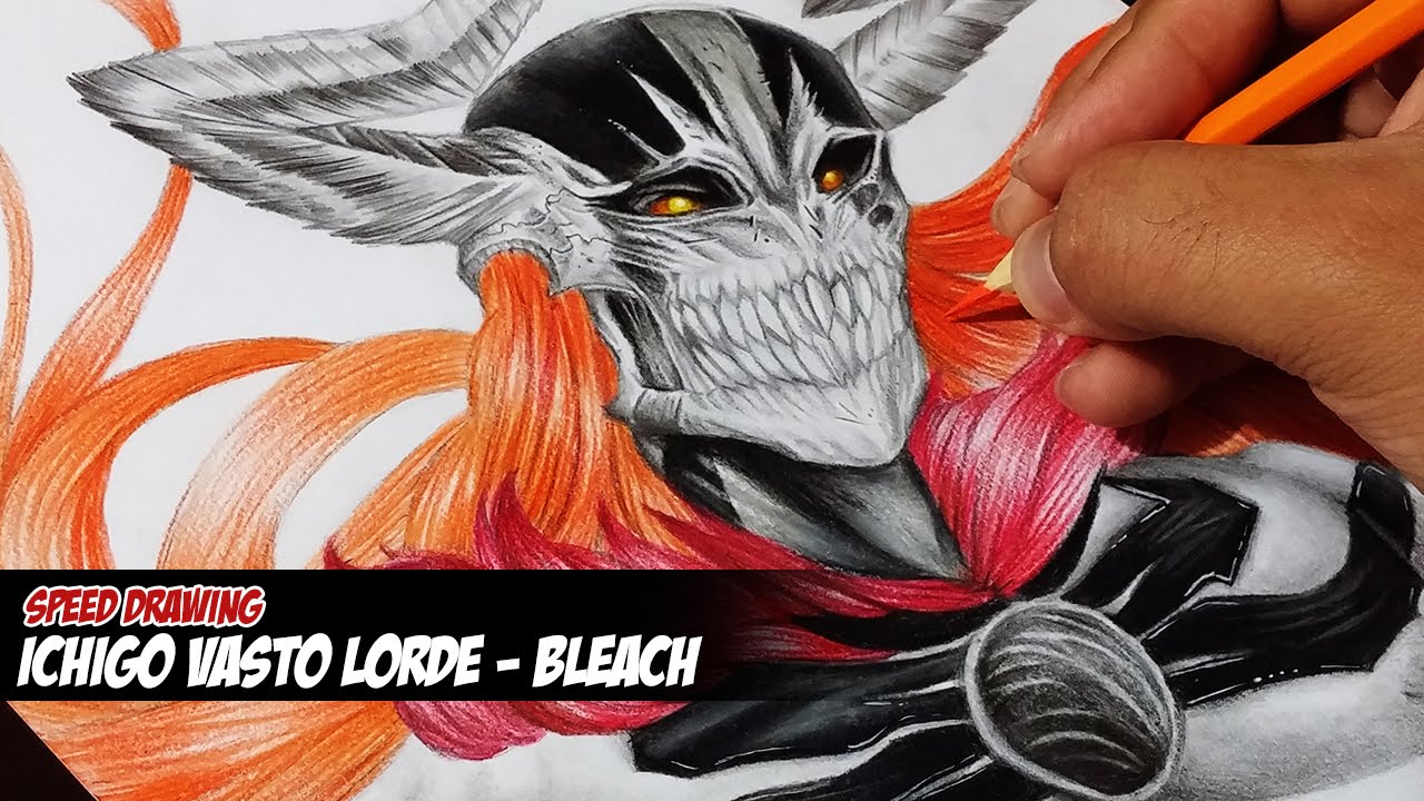 Desenhando Ichigo Vasto Lorde - Bleach (Drawing Ichigo Vasto Lorde)