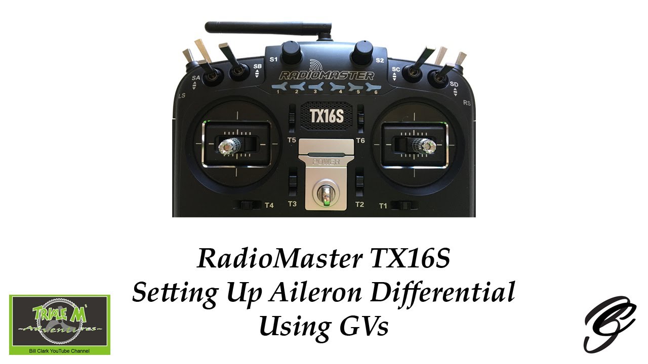 RadioMaster TX16S Setting Up Aileron Differential Using GVs