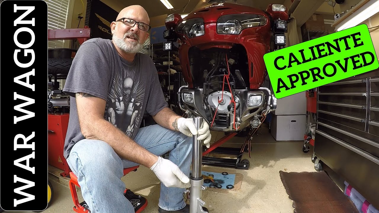 Замена сальника вилки Honda Goldwing | Caliente Garage с Дастином, часть 1.