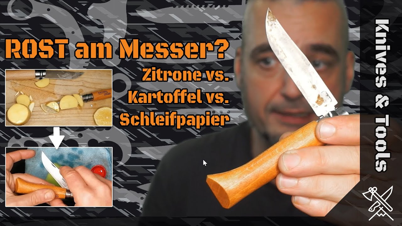 Rost vom Messer entfernen? Zitronensäure & Kartoffeln & Schleifpapier