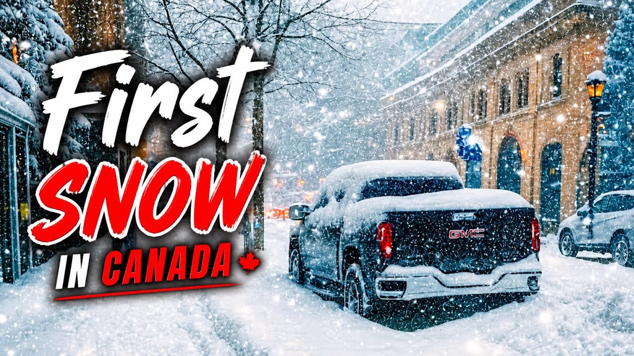First Snowfall in Montreal - November 9 2025 | HEAVY SNOWFALL in CANADA | 🇨🇦 4K HDR Walking Tour