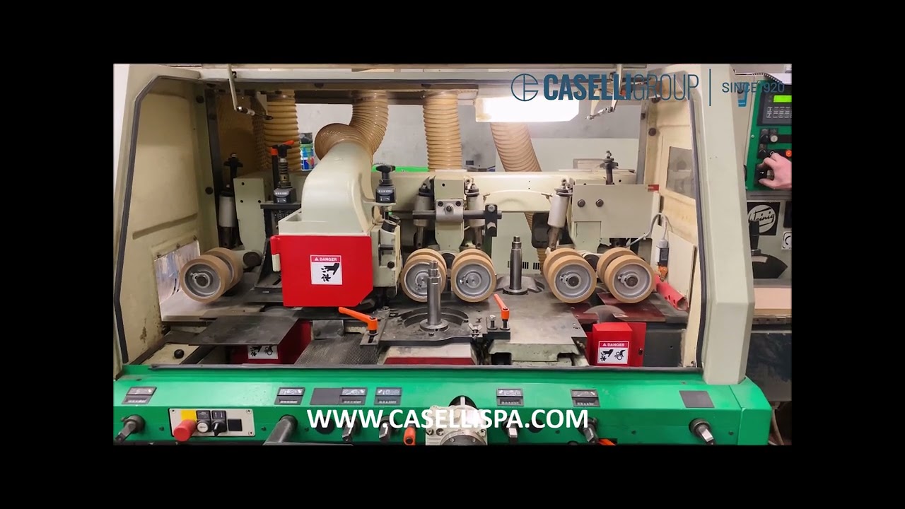 CASELLI - Scorniciatrice Weinig modificata per la lavorazione di pannelli phono assorbenti