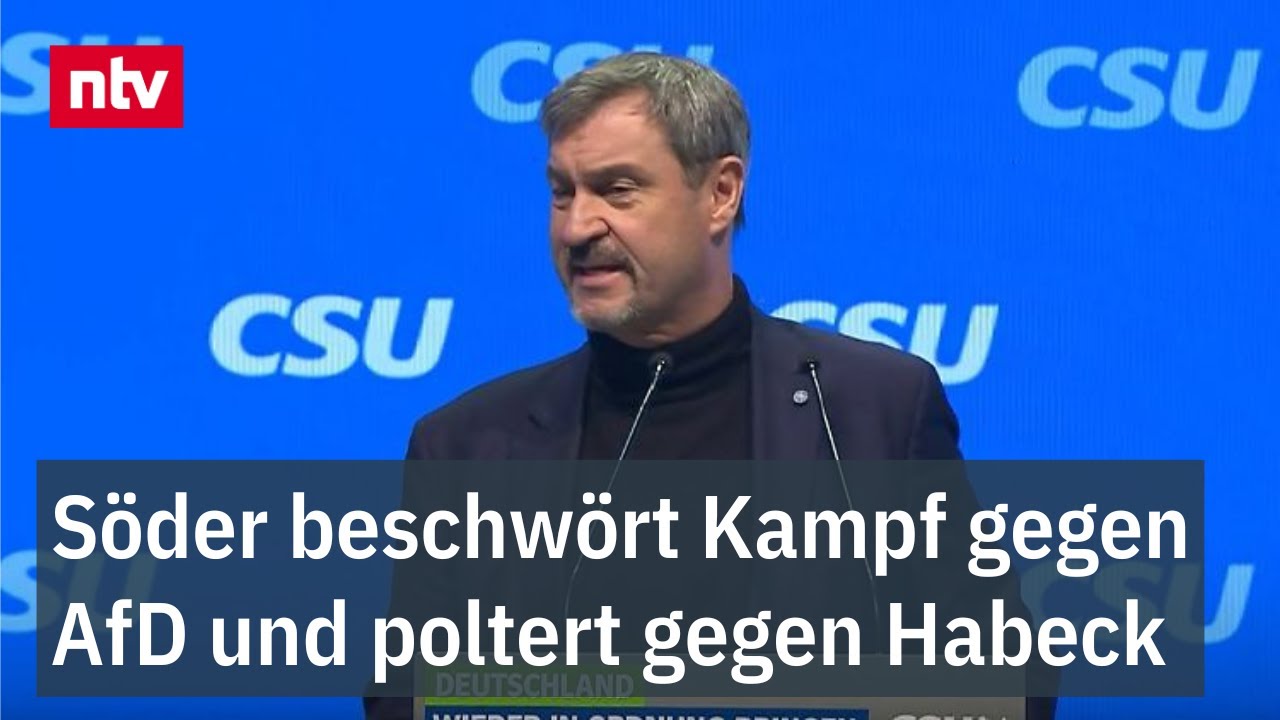 Söder beschwört Kampf gegen AfD und poltert gegen Habeck - CSU-Parteitag-Rede in ganzer Länge