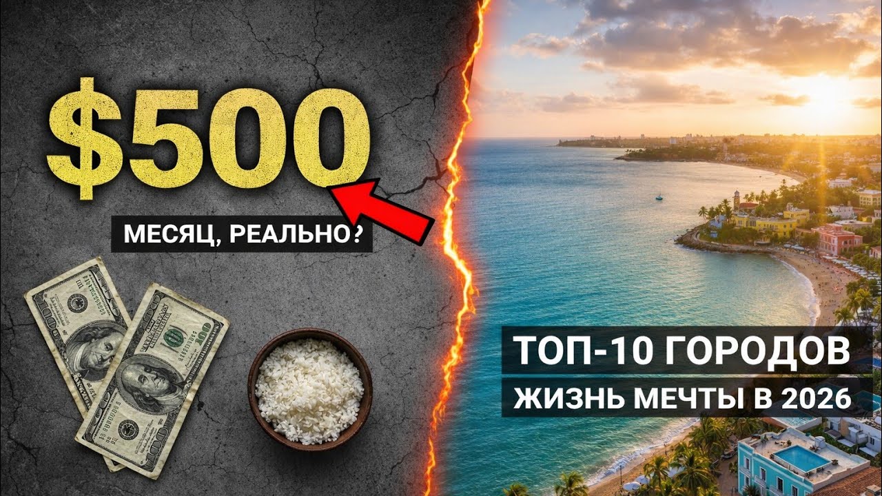 ЖИЗНЬ ЗА $500: Куда уехать в 2026 году? ТОП-10 городов