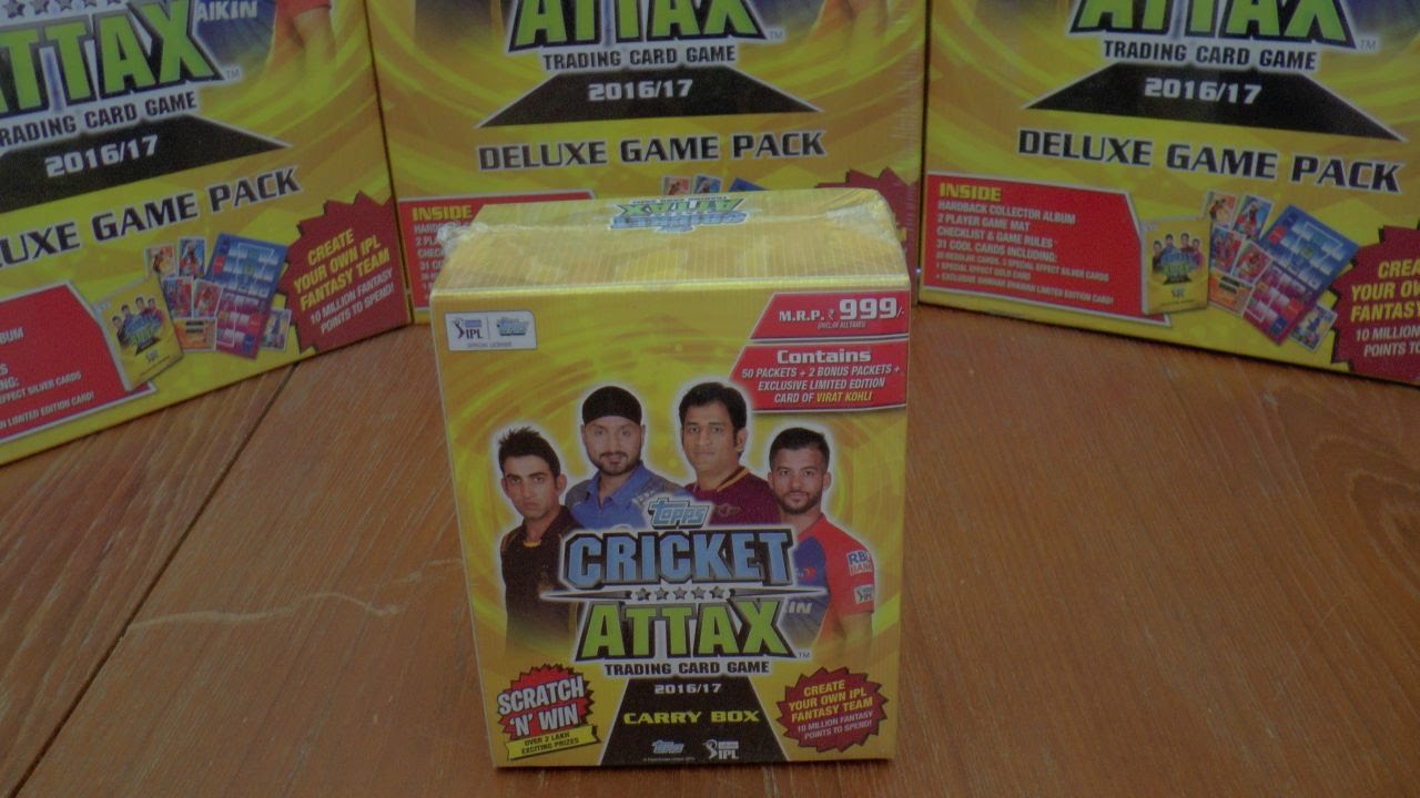 COMPLETE CARRY BOX OPENING! | 260 CARDS! | Topps CRICKET ATTAX IPL 2016-17 Trading Cards
